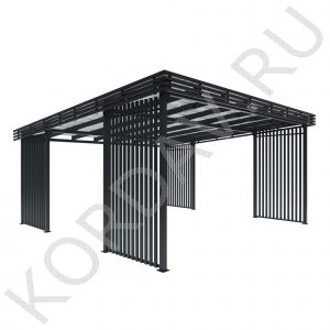 Навес для машин 7х7 метал - цвет Графит